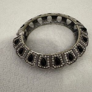 Elegant Black and Silver Women's Bracelet